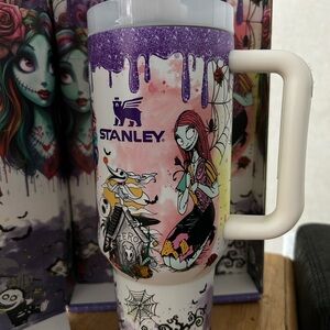 Stanley White and Purple Nightmare Before Christmas Tumbler